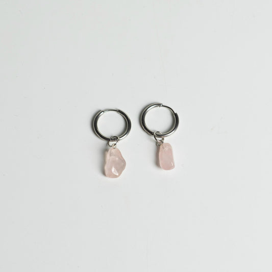 Pendientes Cuarzo Rosa